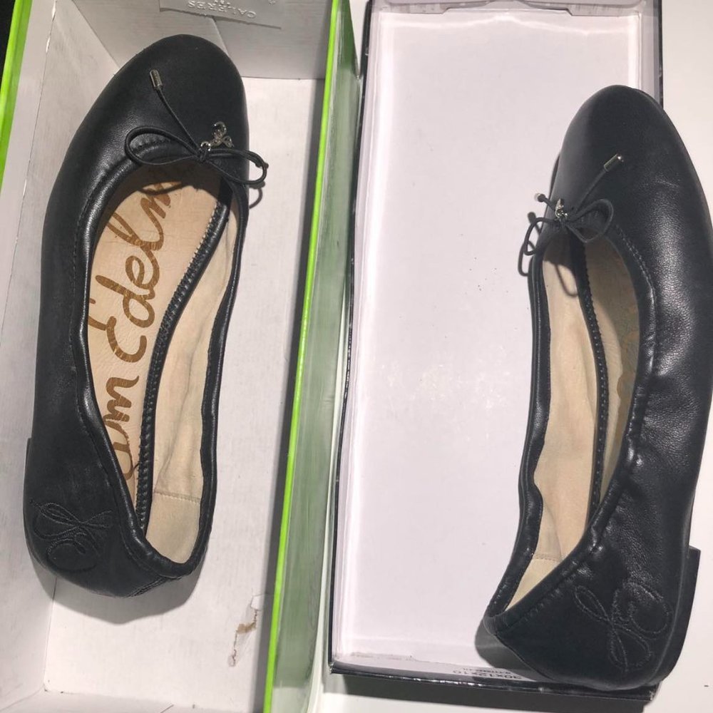 Sam Edelman - Felicia Flats - Black Leather (Size 6M/36)